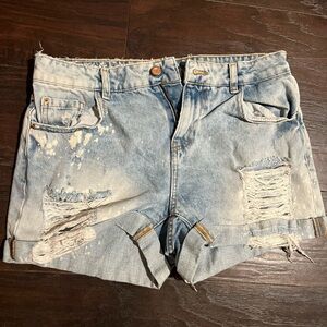 Zara basic denim shorts size 8